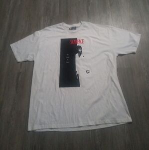 Scarface Mens Shirt Size 3XL Black Red White The World Is Yours Shirt Casual Fit